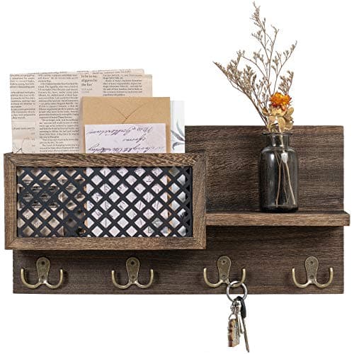 Dahey Key Holder Wall Mounted Mail Holder Bronze for Wall Entryway Rustic Home Decor Rustic Home Decor Key Holder for En