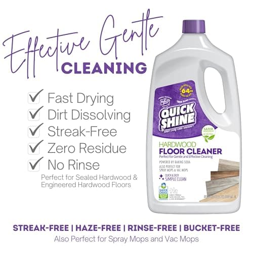 Quick Shine Hardwood Floor Cleaner 64oz | Removes Dirt & Scuff Marks | Perfect for Gentle and Effective Cleaning U.S. EP