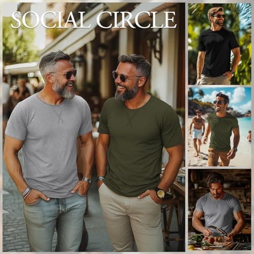 Neer 3 Pack Men's Big and Tall Cotton Short Sleeve T-Shirts Plus Size Tee Shirt for Hipster Stylists
| Neer 3 Pack Men'