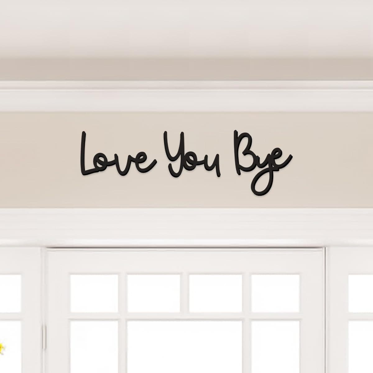 Dripykiaa Love You Bye Wood Sign Boho Decor Express Love and Warm for Your Family Home Wall Art Gift Valentine Decoratio