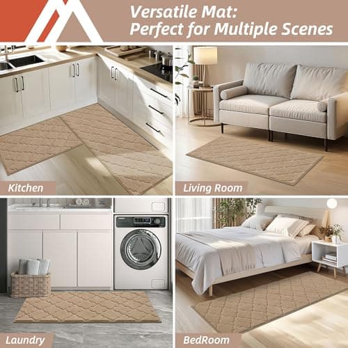 Cosy Homeer 20"x48" Non-Slip Absorbent Soft Kitchen Runner Rug for Washable Floor Mat
| Cosy Homeer Beige Absorbent Sof