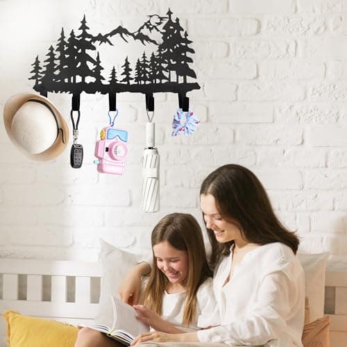 Metal Tree Coat Hooks for Living Room and Hallway - Sweet Home Decor - Forest Theme Hooks (Black)  
Metal Tree Hangers K