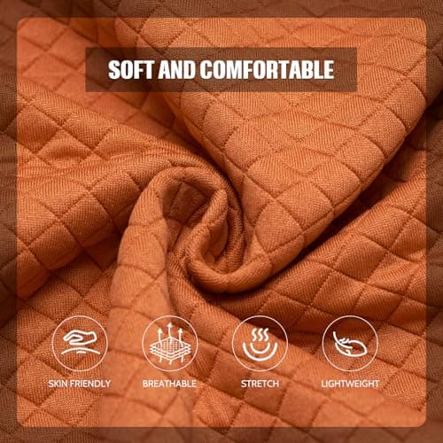 MANLUODANNI Men's Casual Waffle Quilted Sweatshirt Long Sleeve Button Pocket
| MANLUODANNI Men's Casual Sweatshirt Waff