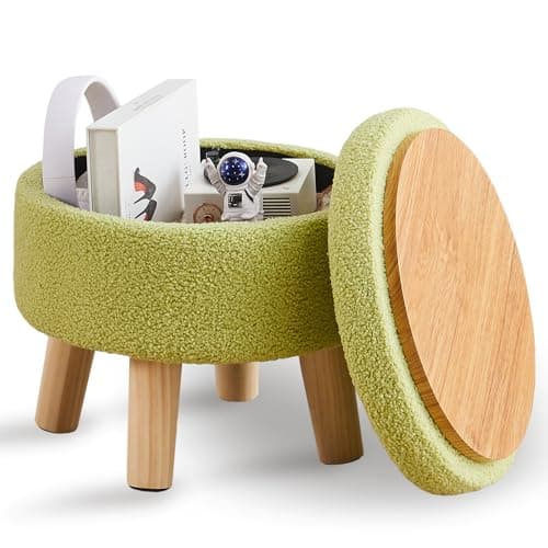 Off-White Modern Round Footrest with Soft Padded Seat for Living Room
| Off-White Wimarsbon Storage Ottoman for Hallway