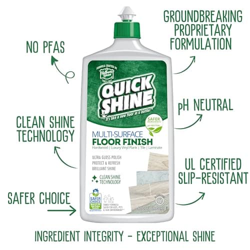 Quick Shine Multi Surface Floor Cleaner & Polish with Clean Shine Technology (2-27oz Bottles) for Hardwood, Laminate, L