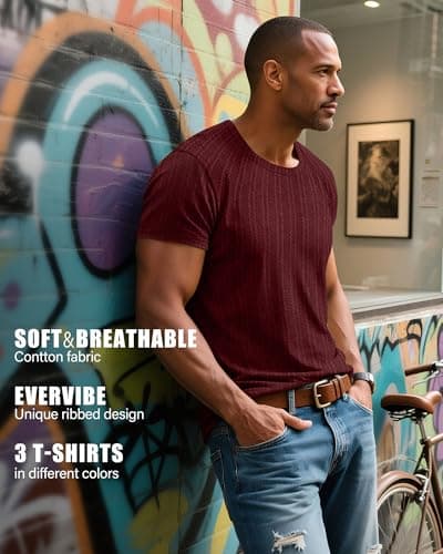 Evervibe Men's Big and Tall Causal Dry Fit Short Sleeve T-Shirt Athletic Running Gym Tops
| Evervibe Men's Big and Tall