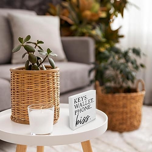 Wooden Entryway Table Decor Box Sign for Keys, Wallet, Phone - Home Decor Trendsetters - Hallway Entryway
| Wooden Entr