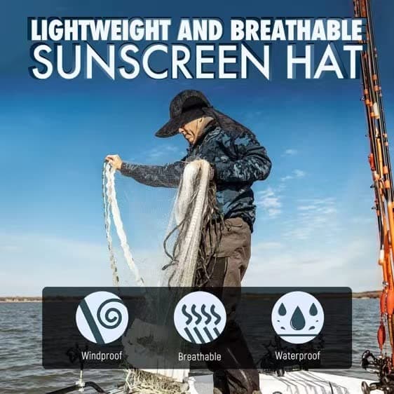 KOOLSOLY Outdoor Sun Hat for Men with 50+ UPF Protection, Perfect for Dad on Fishing Trips and Safari Adventures