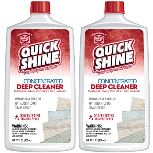 Quick Shine Plant-Based Hardwood Floor Cleaner & Polish 64oz, 2Pk | Carnauba Wax | Simply Squirt & Spread | No Refinish