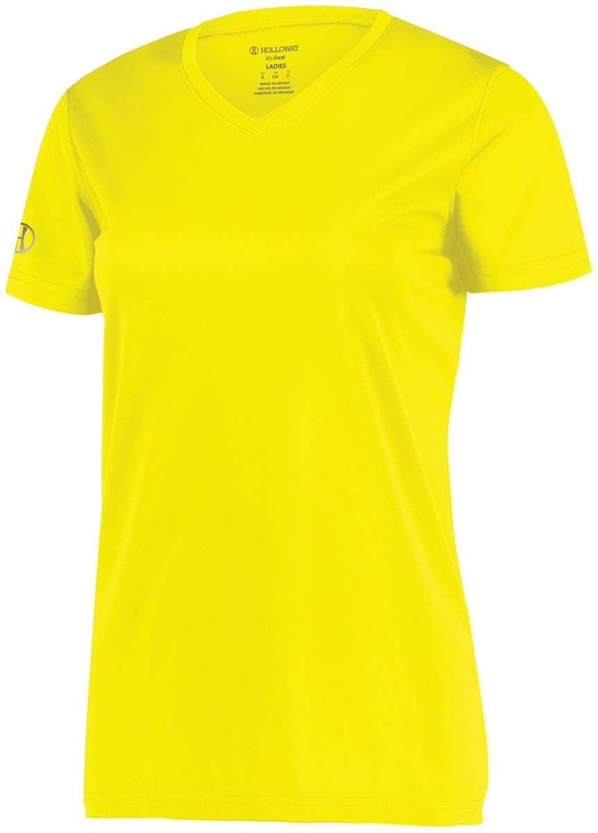 Holloway Ladies Momentum Tee 2XL Electric Yellow + Core Warmth + Active Women + Outdoor Runs + Quick Dry + Moisture Wick
