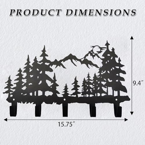 Metal Tree Coat Hooks for Living Room and Hallway - Sweet Home Decor - Forest Theme Hooks (Black)  
Metal Tree Hangers K