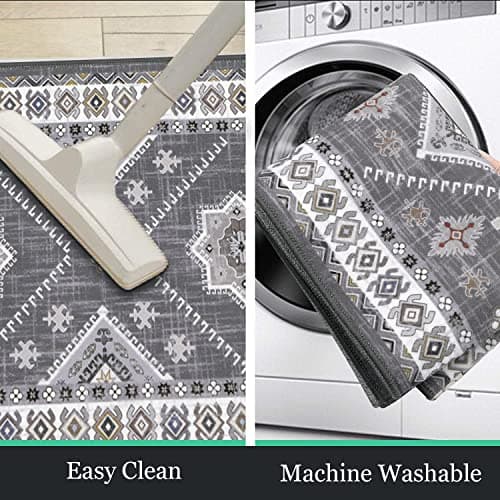HEBE Boho Kitchen Rug Sets for Floor Non Slip and Washable Mats
| HEBE 3 Piece Kitchen Rug Set for Hallway and Laundry