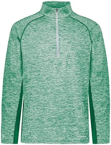 Holloway Men's Half-Zip Raglan Sleeve Pullover for Outdoor Activities Keeping Warm Lightweight and Breathable 2XL Black