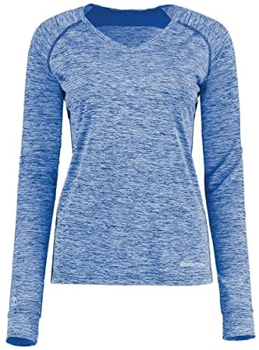 Holloway Sportswear Womens Electrify Coolcore® Long Sleeve Tee Royal Heather Royal Tone Heather