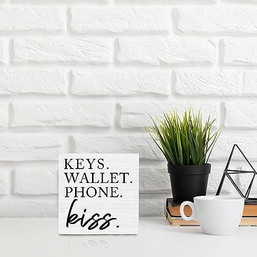 Wooden Entryway Table Decor Box Sign for Keys, Wallet, Phone - Home Decor Trendsetters - Hallway Entryway
| Wooden Entr