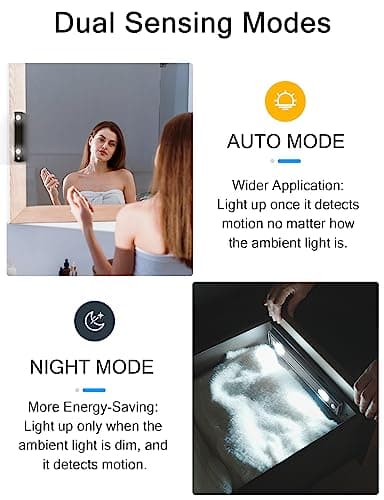Black Wireless Motion Sensor Under Cabinet Lights 10in LED Indoor Night Light
| Rechargeable Magnetic Stick-On Under Ca