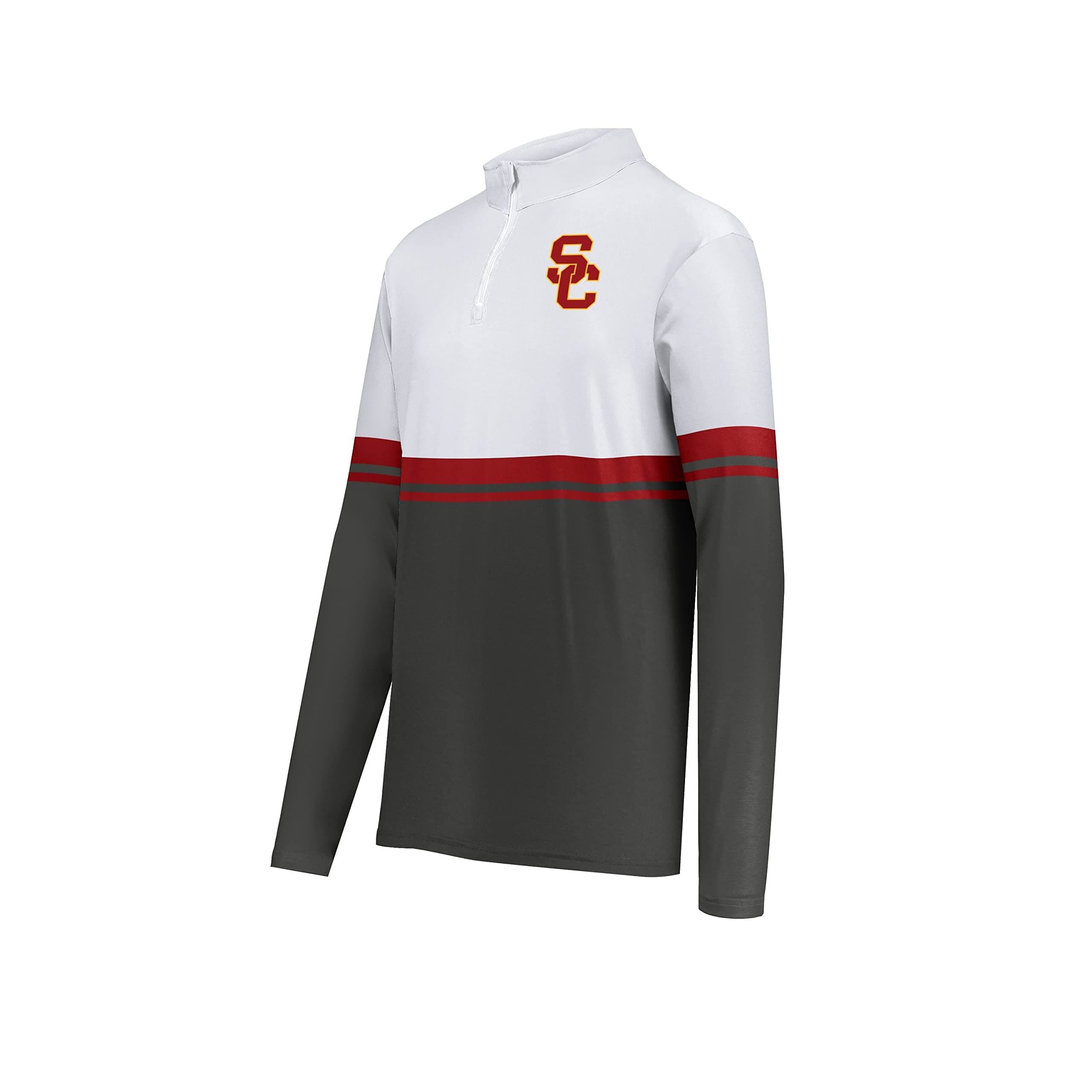 Holloway Men's NCAA Cotton-Touch™ Poly Quarter-Zip Pullover - Comfortable Collegiate Apparel for Men - Versatile Sportsw