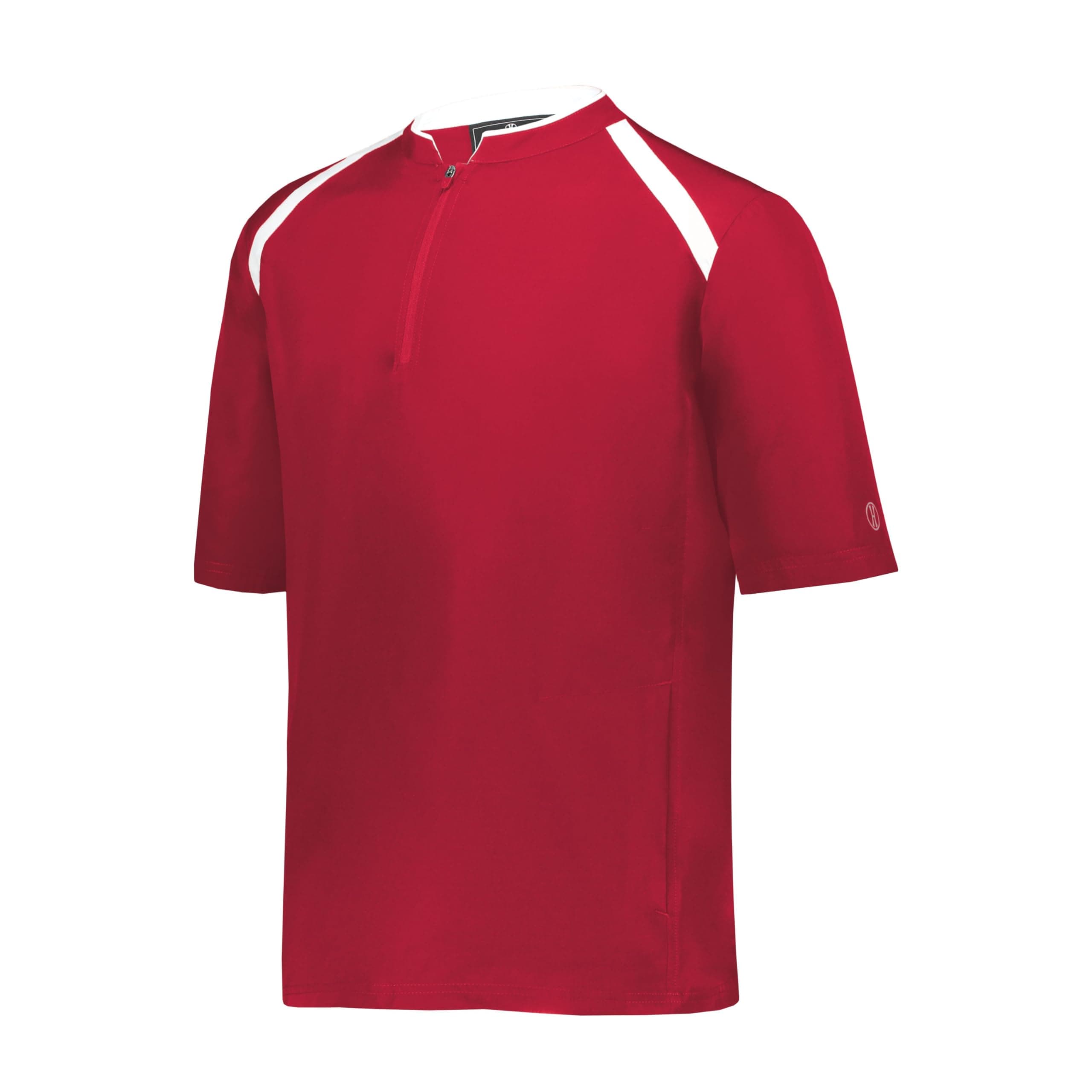 Holloway Clubhouse Short Sleeve Pullover Cage Jacket - Stretch Mesh, Quarter Zip, Men's Sporty Raglan Fit