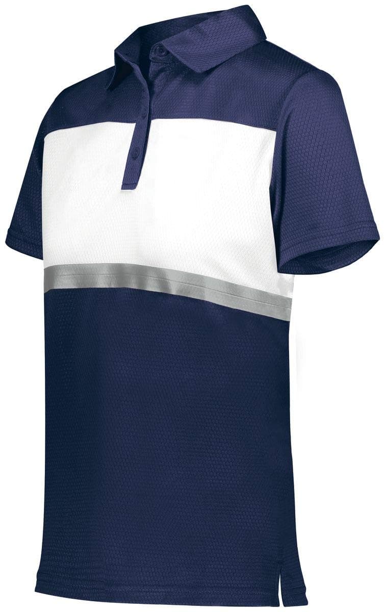 Holloway Ladies Prism Bold Polo 2Xl Navy/White - Stretchable Fabric, UV Protection, Versatile Style for Outdoor Activiti
