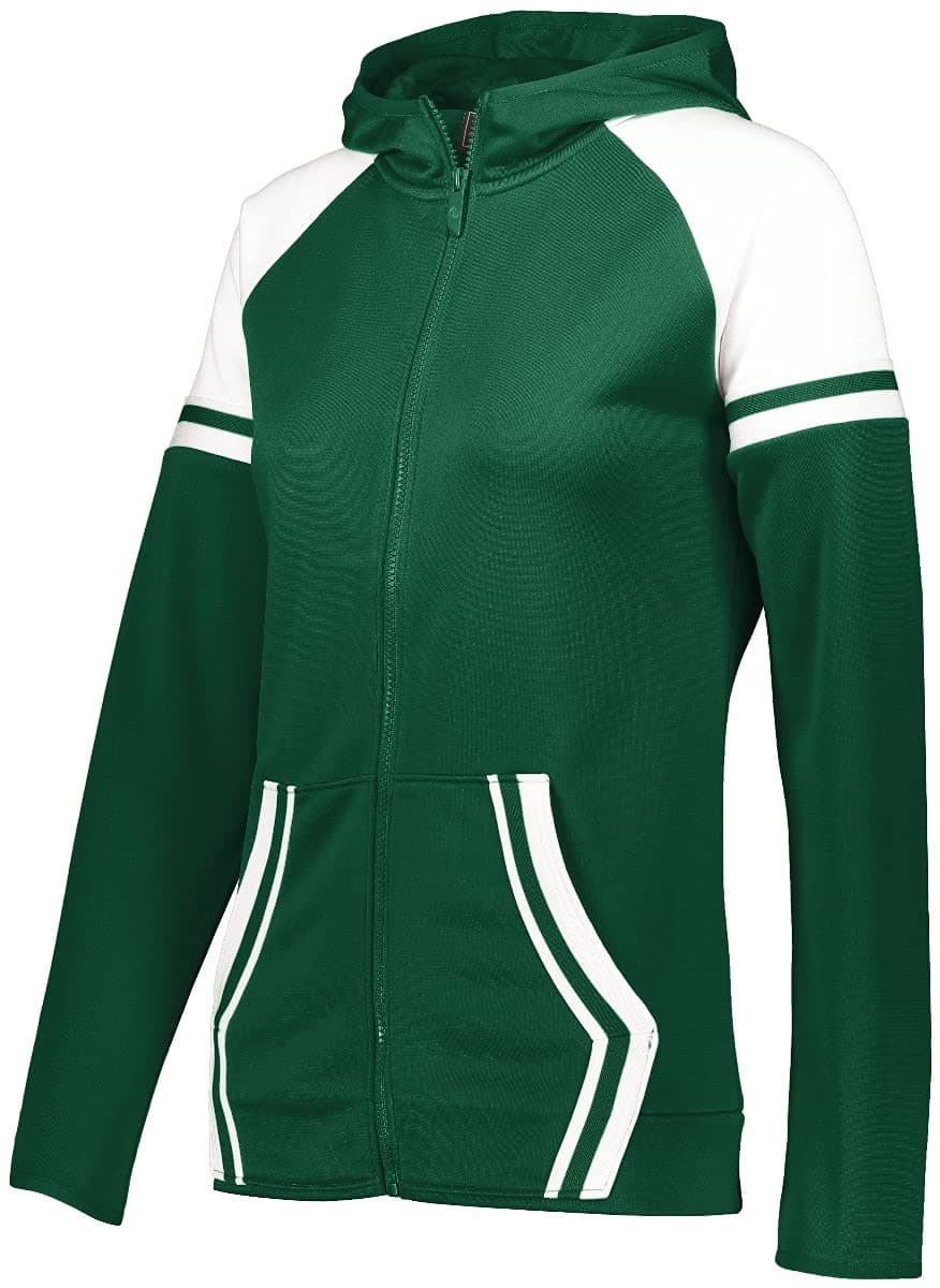 Holloway Sportswear Womens Retro Grade Jacket XL Forest/White - Sporty Style with Advanced Insulation,Ideal for Outdoor