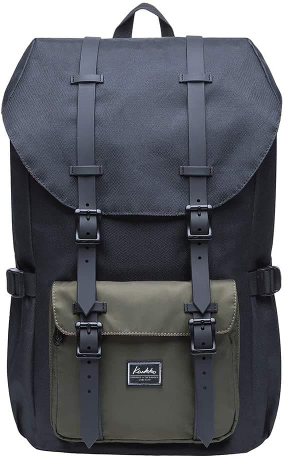 KAUKKO 15.6 Inch Laptop Outdoor Backpack for Men and Women Traveling Rucksack (5-8-Black)