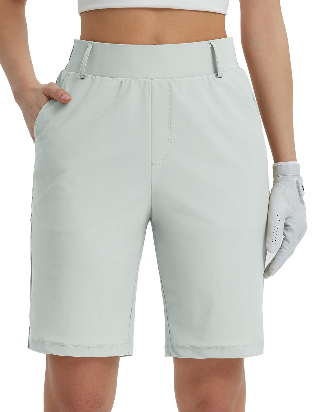Baleaf Women's Golf Shorts UPF 50+ Casual Work
| Baleaf Women's Golf Shorts 9'' Knee Length Stretch Bermuda Long Shorts