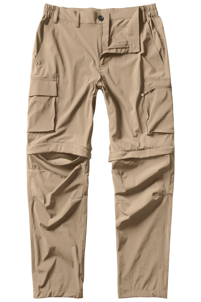 Gash Hao Mens Waterproof Hiking Quick Dry Fishing Pants Outdoor Lightweight Zip Off