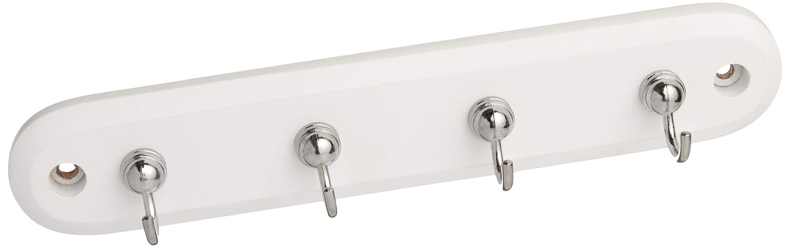 Spectrum Diversified Modern Entryway Organizer & Wall Décor - 4-Hook White/Chrome Rack for Key Storage
| Spectrum Diver