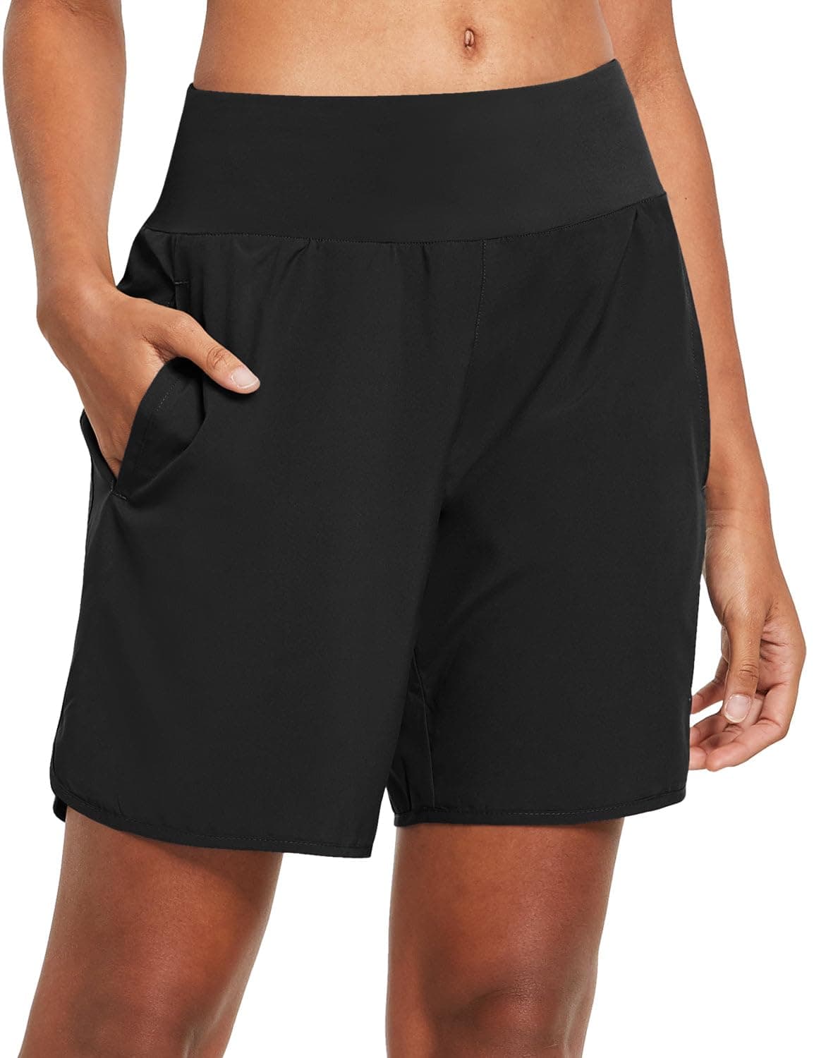 Baleaf Women's 7" Long Running Athletic Shorts for High Waist Workouts in the Gym Quick Dry Soft Split Leg
| Baleaf Wom