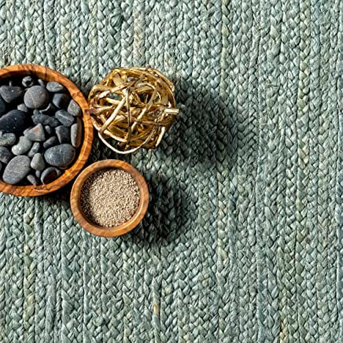 nuLOOM 6 Round Rigo Jute Hand Woven Area Rug, Natural, For Living Room & Bedroom, Farmhouse Design, Natural Fiber, 3x5 F