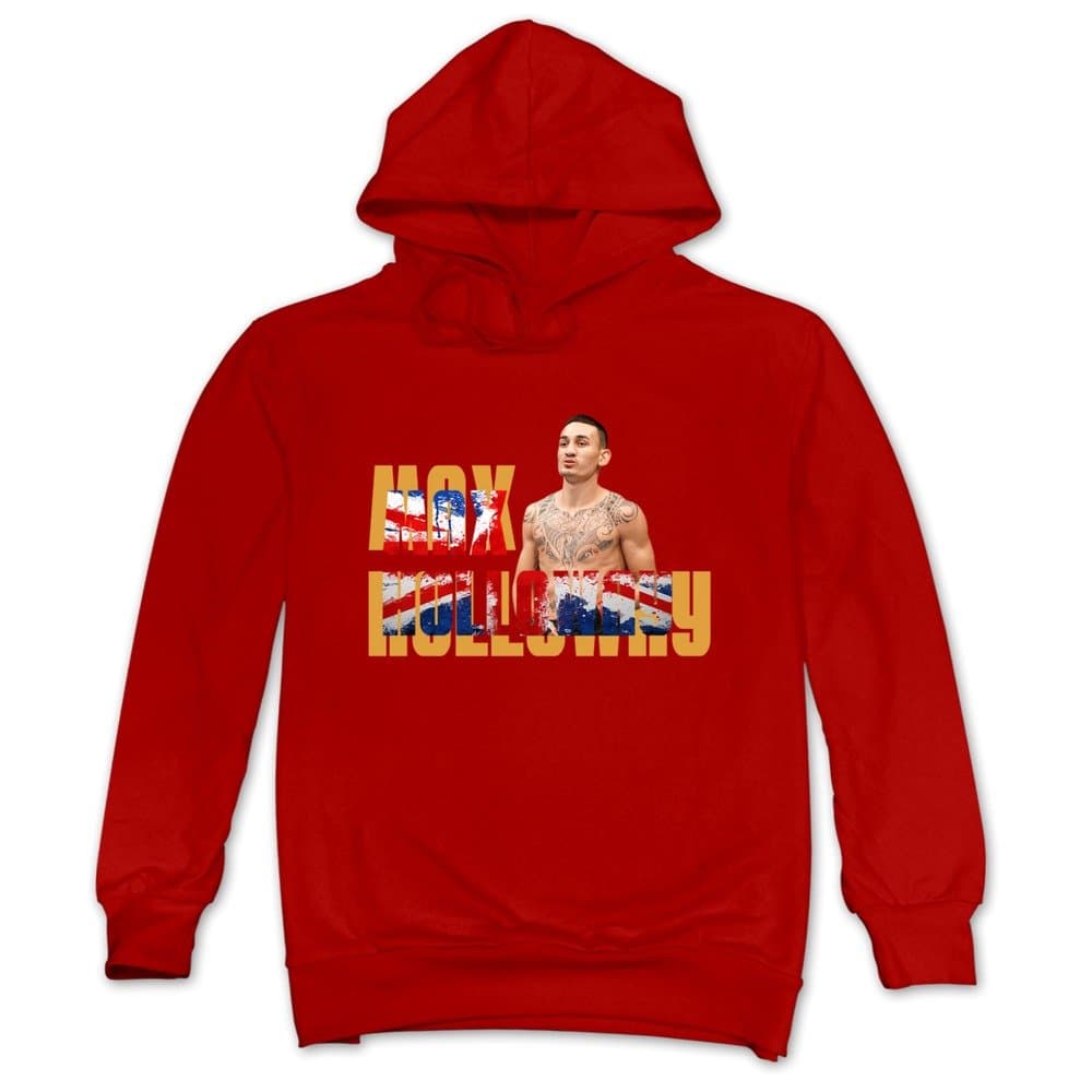 Men's TTATT UFC Max Holloway Hoodies Red for Athletes Post-Workout Relaxation Red Size L