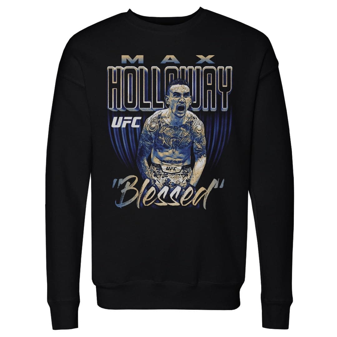 Max Holloway UFC Crewneck Sweatshirt - Fighter Apparel for Men - Gym Workout | 500 LEVEL Bitmap WHT