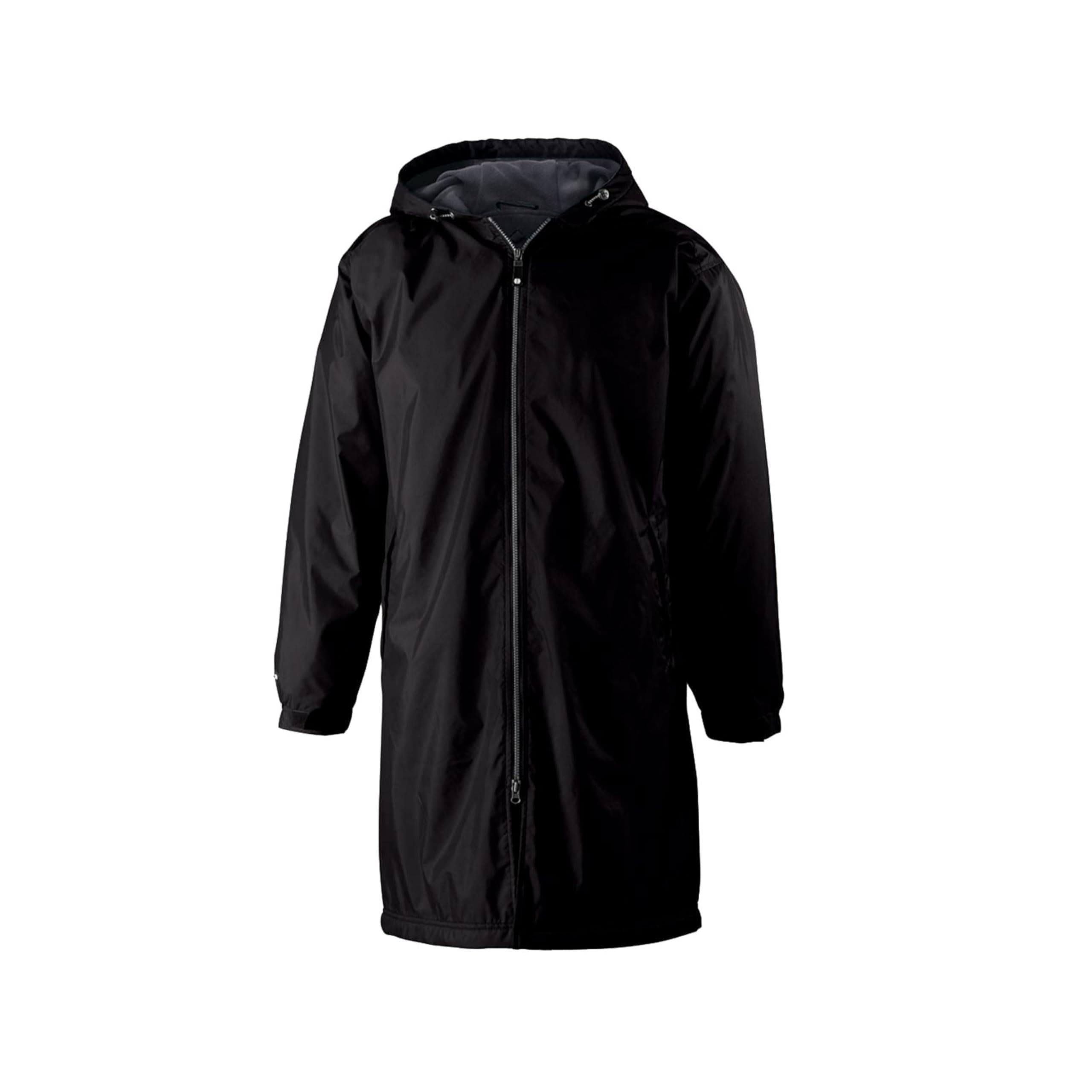 Holloway Men's Conquest Knee-Length Jacket - Warm-Up Wind/Water-Resistant Hooded Outerwear for Outdoor Adventurers