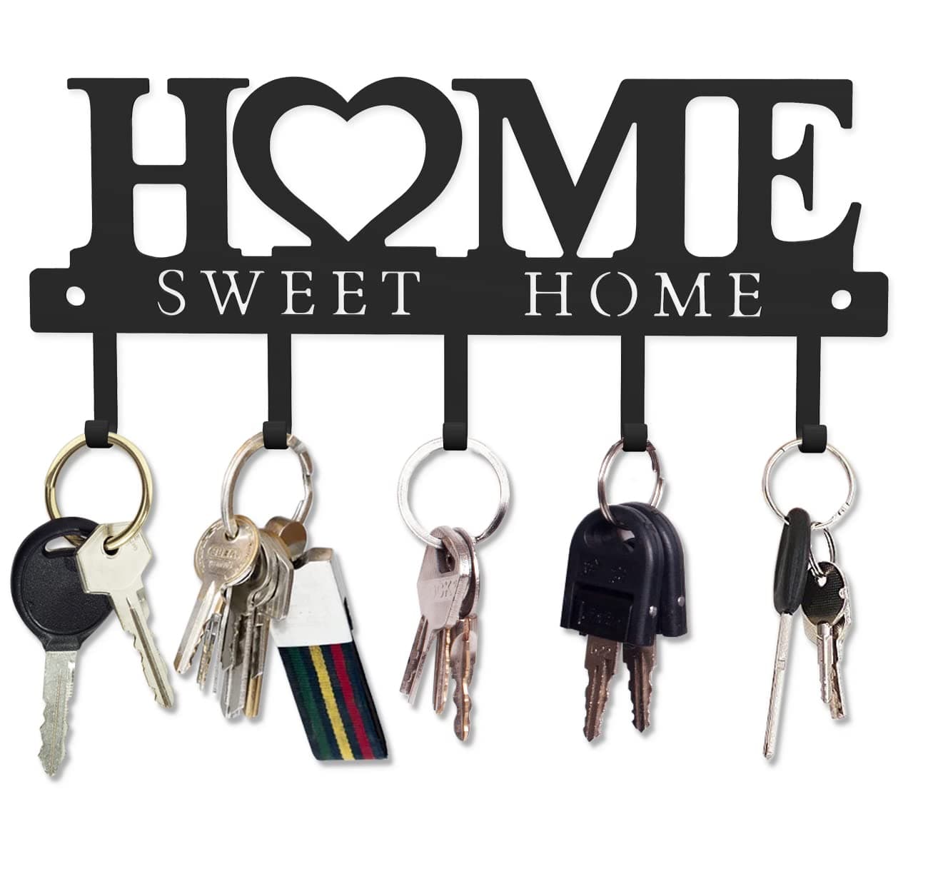 WIPHANY Key Holder Hooks Organizer Hanger Rack for Home Entryway and Front Door
| WIPHANY Wall Mounted Key Holder Hooks