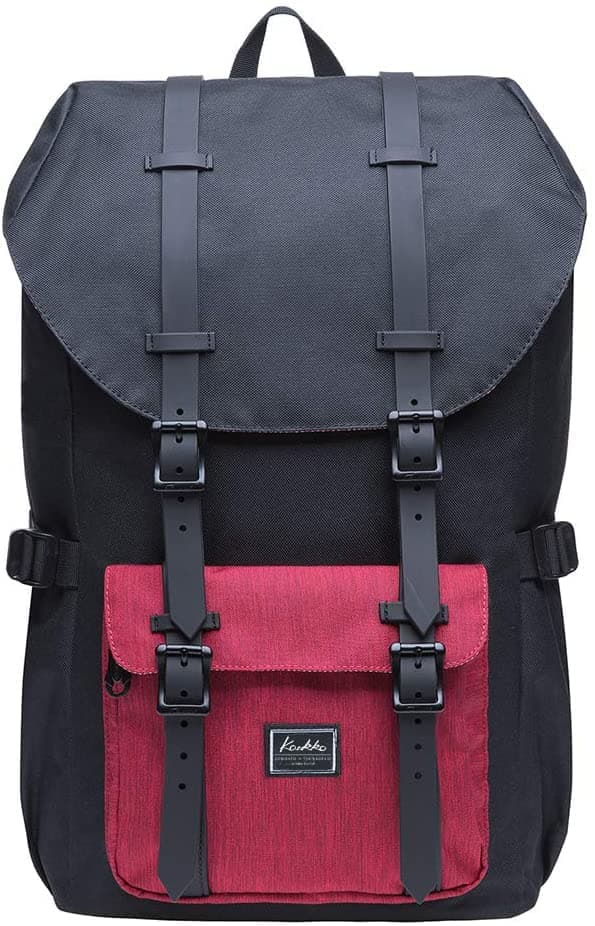 KAUKKO 15.6 Inch Laptop Outdoor Backpack for Men and Women Traveling Rucksack (5-8-Black)