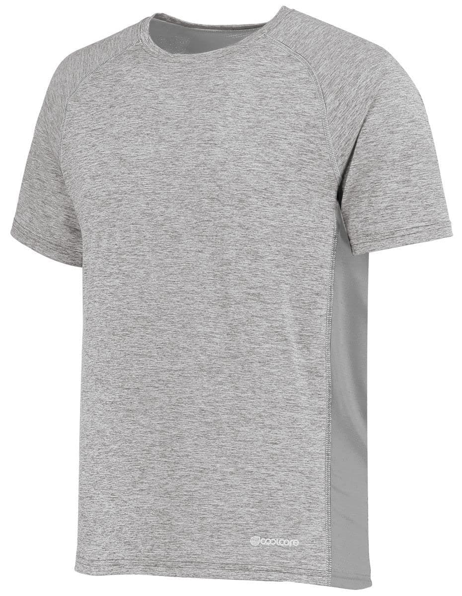 Holloway Men's Electrify Powered by Coolcore Tee - Athletic Grey XL - Fast Drying, Moisture Wicking, UV Protection