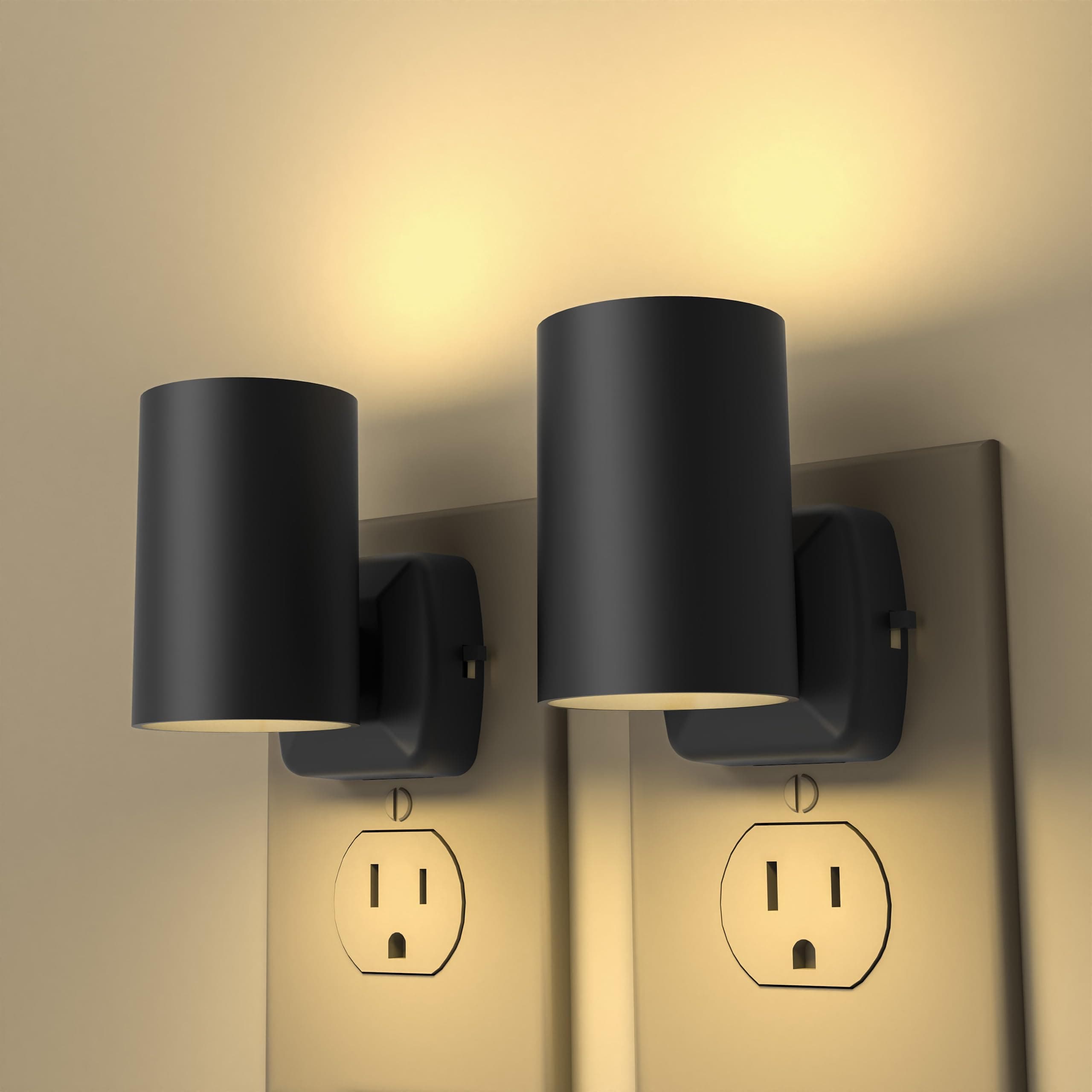 ETL Certified Warm White Night Lights, Dusk to Dawn Sensor, Adjustable Brightness Nightlight for Kids, Hallway, Stairway