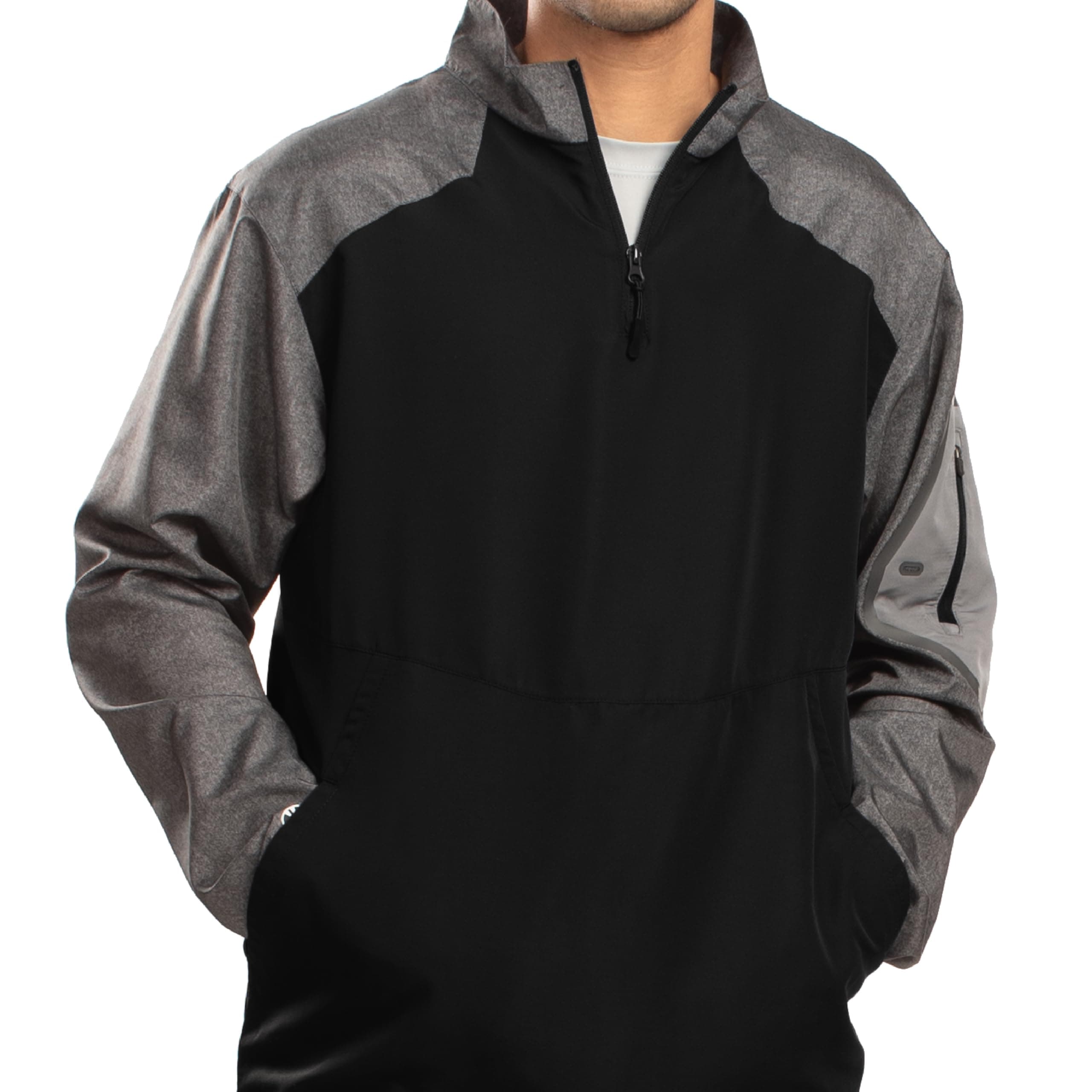 Holloway Raider Pullover Cage Jacket - Weather-Resistant Ultra-Light Quarter Zip Sleeve Pocket - Outdoors Travel Enthusi