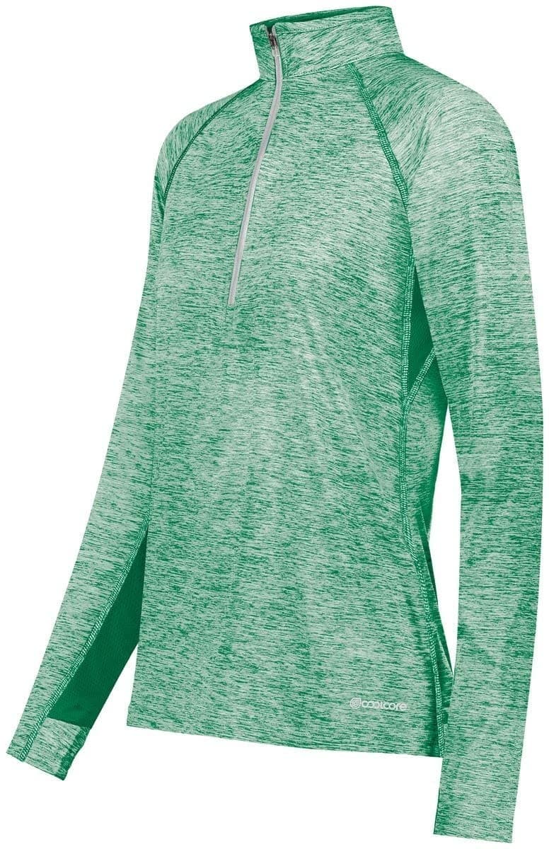 Holloway Sportswear Womens Electrify Coolcore® 1/2 Zip Pullover XL Kelly Heather - Cool Wicking Technology for Active Wo