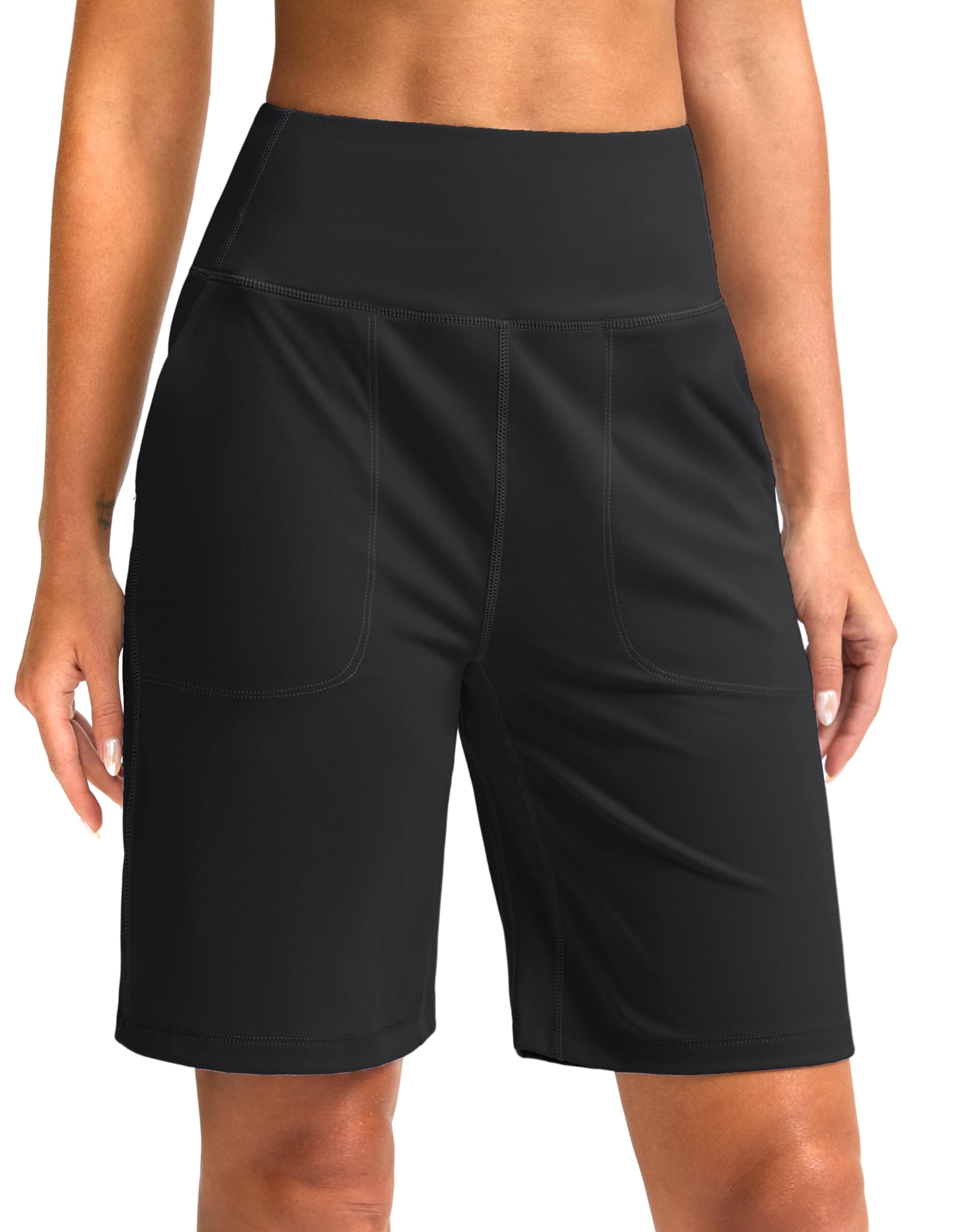 G Gradual High Waisted Bermuda Shorts for Yoga and Casual Wear | 9" Knee Length | 2 Big Pockets | Women's Shorts
G Gradu