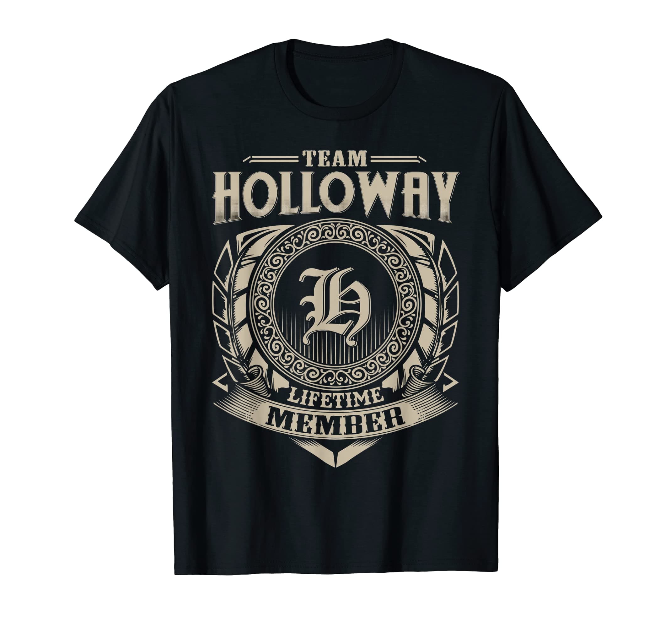 HOLLOWAY Classic Vintage Tee Gift for Family Lifetime Member Surname T-Shirt