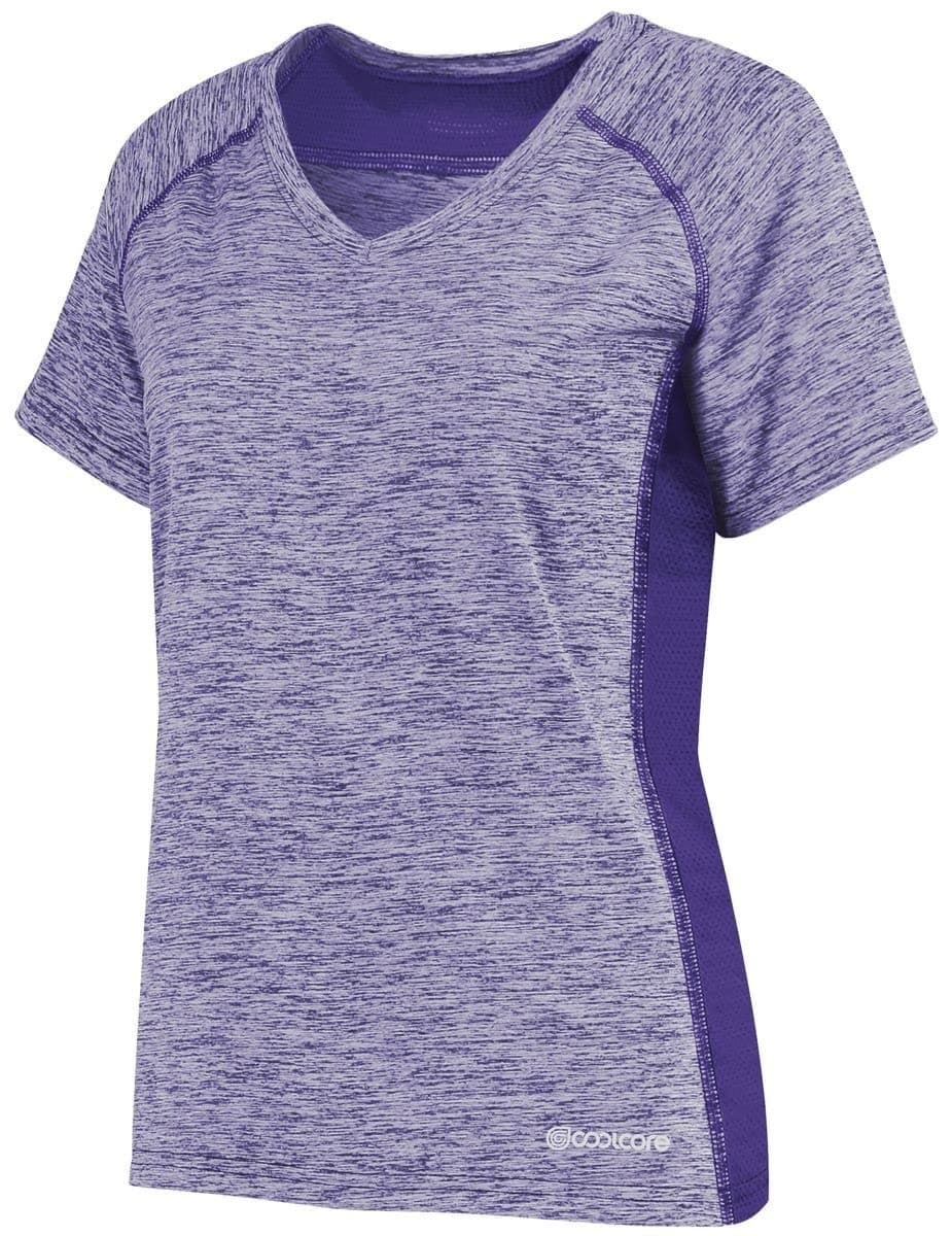 Holloway Sportswear Womens Electrify Coolcore® Tee 2XL Purple Heather - Breathable Moisture Wicking & UV Protection for