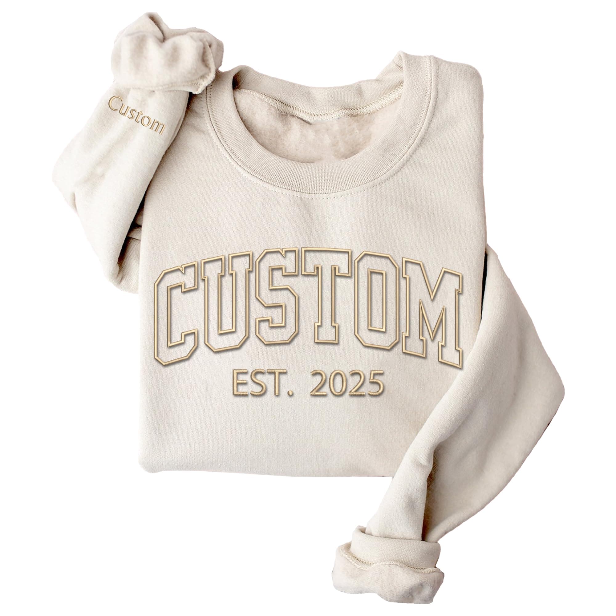 Personalized Embroidered Sweatshirt Custom For Women
Customized Embroidered Hoodie Sweatshirt as Mom_gift_Christmas
Cust