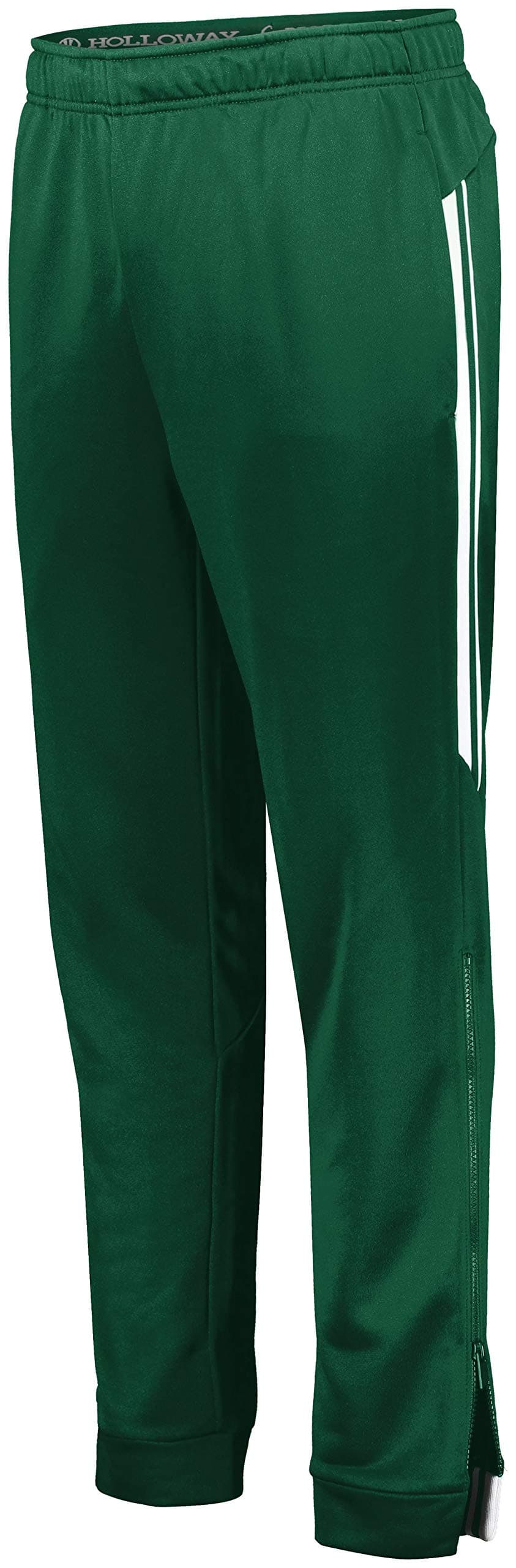 Holloway Sportswear Retail Grade Pant M Forest/White: Running Fitness Mid-Rise Stretch Pants for Men