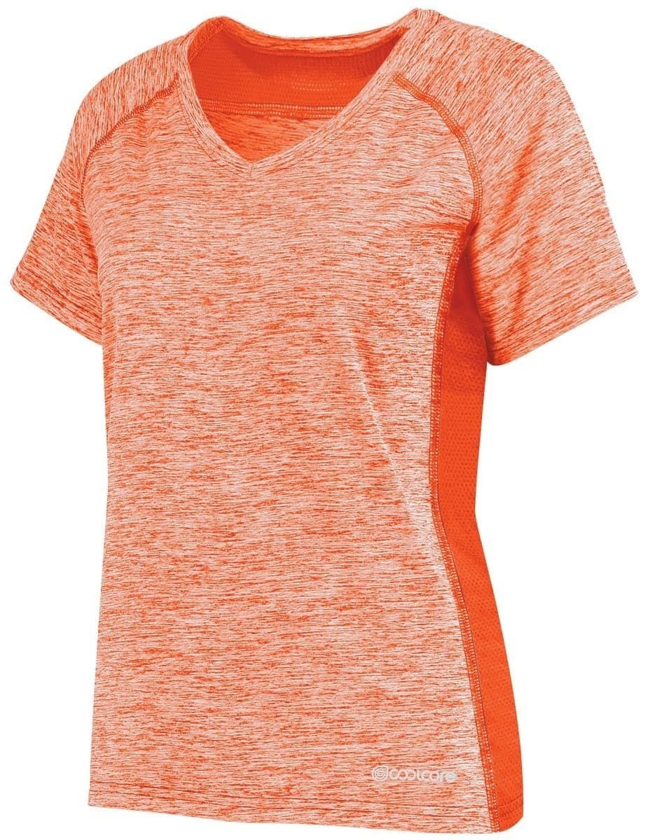 Holloway Sportswear Womens Electrify Coolcore® Tee 2XL Orange Heather Fast Evaporating Cooling Technology for Hot Weath
