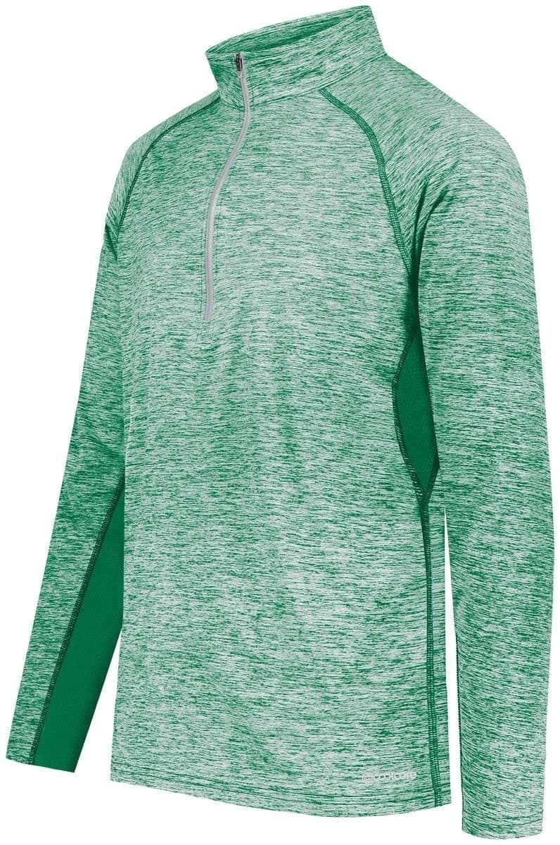 Holloway Men's Half-Zip Raglan Sleeve Pullover for Outdoor Activities Keeping Warm Lightweight and Breathable 2XL Black