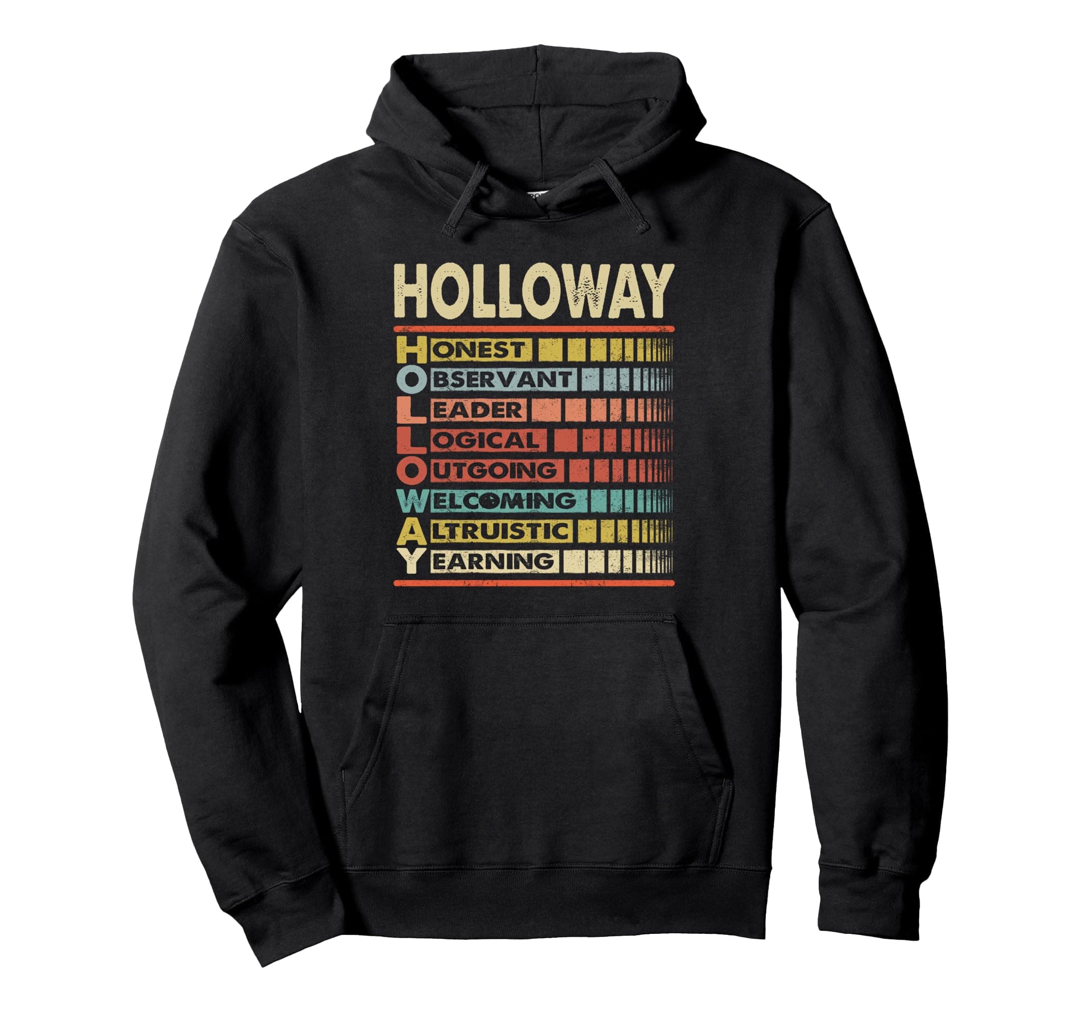 Holloway Family Name Pullover Hoodie + Size & Color + Teen & Young Adult + Outdoor & Casual + Warm & Stylish + M,L,XL +