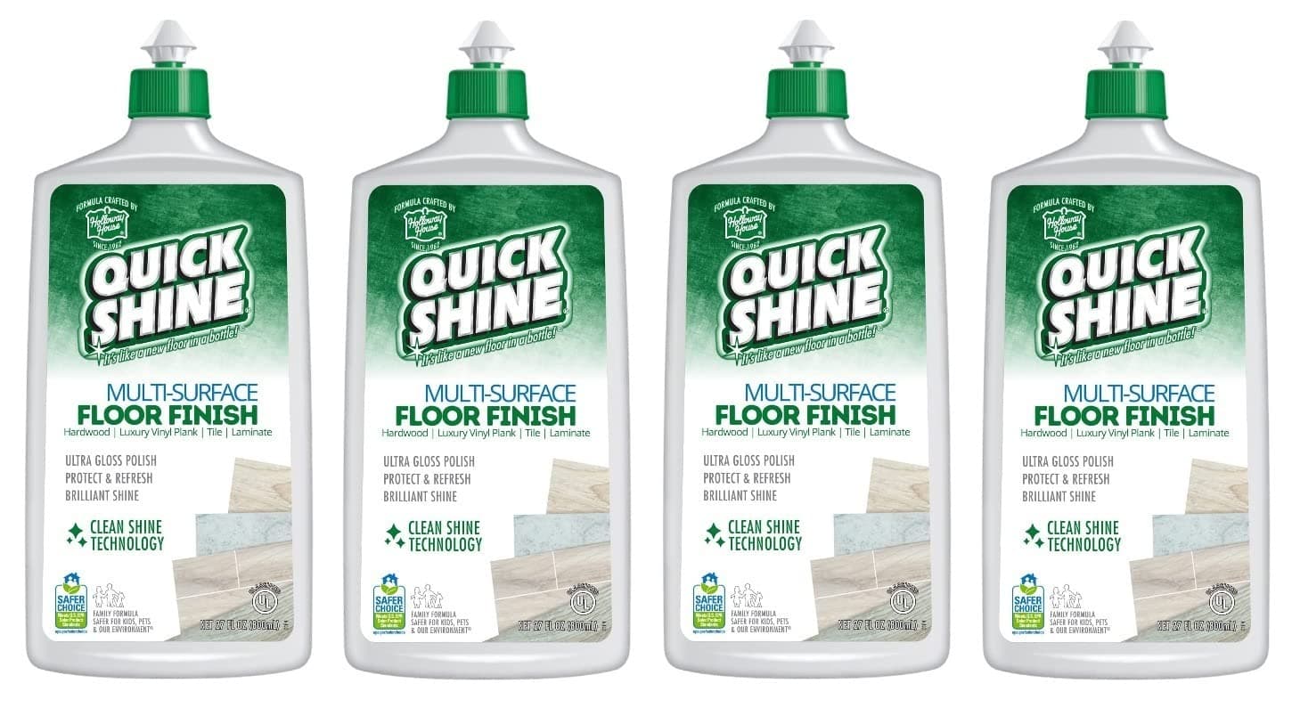 Quick Shine Floor Finish, Water-Based 27 fl oz (Pack of 4) for Commercial Use
| Quick Shine Floor Finish, 27 fl oz (Pac