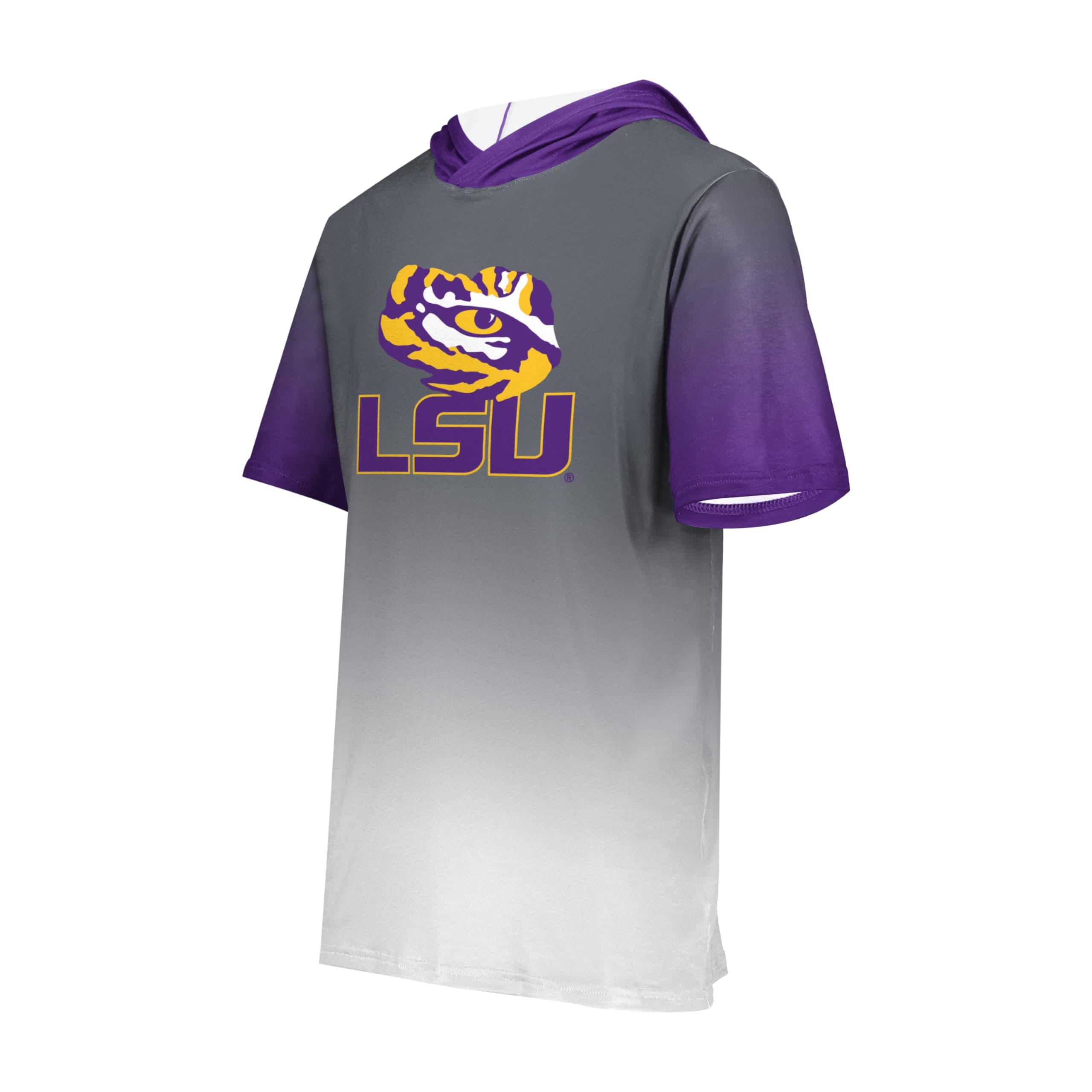 Holloway Men's NCAA Collegiate Short Sleeve Gradient Cotton-Touch Hoodie Official Team Apparel Game Day Comfort