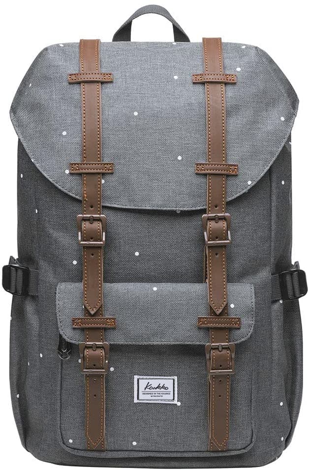KAUKKO 15.6 Inch Laptop Outdoor Backpack for Men and Women Traveling Rucksack (5-8-Black)